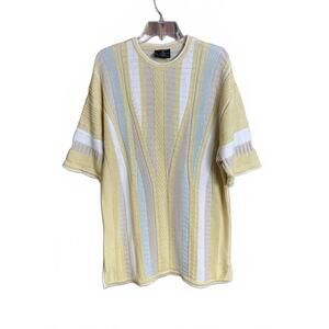 Bergati vintage striped & textured sweater XL